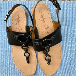 Arturo Chiang t-strap flat sandals